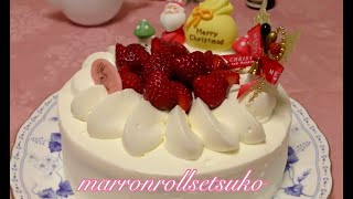 クリスマスケーキ！ふわふわスポンジ作り、イチゴの王道ケーキです！ショートケーキが美味しすぎる〜✨