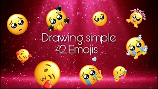 Emoji drawing // Easy to draw emotion faces emoji skype //yahoo facebook whatsapp//