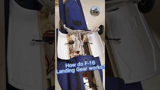 How do F-16 landing gear works. #rcaircraft #scalemodel #rcplane #rcjet #rcturbine