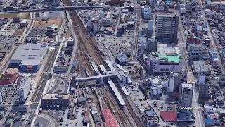 Google Earth　彦根駅(滋賀県)　東海道線