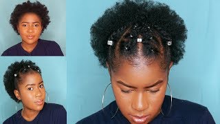 How To Braided Side Faux Frohawk On Short Natural Hair Twa