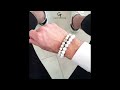 gt collection men s white howlite bracelet with silver leopard head one size fits all