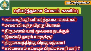 பரிவர்த்தனை யோகம் கணிப்பு/ லக்னாதிபதி பரிவர்த்தனை/ திருமண பரிவர்த்தனை பலன்கள்/ ஜோதிட வகுப்பு 56