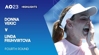 Donna Vekic v Linda Fruhvirtova Highlights | Australian Open 2023 Fourth Round
