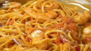 Une recette de Linguine aux crevettes et à la crème