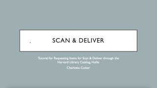 LIS451 Scan & Deliver Instructional Tutorial