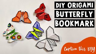 DIY Origami Paper Butterfly Bookmark 🦋 | Easy Handmade Origami Butterfly Bookmark