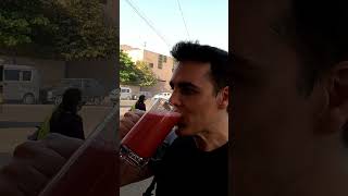 Fresh Pomegranate Juice on the Streets of Karachi, Pakistan 🇵🇰