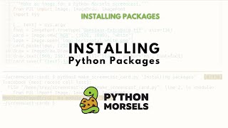 Installing Python packages
