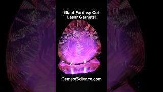 Giant fantasy cut laser gems are here at Gems of Science!  #gems #garnet #laser #science #christmas