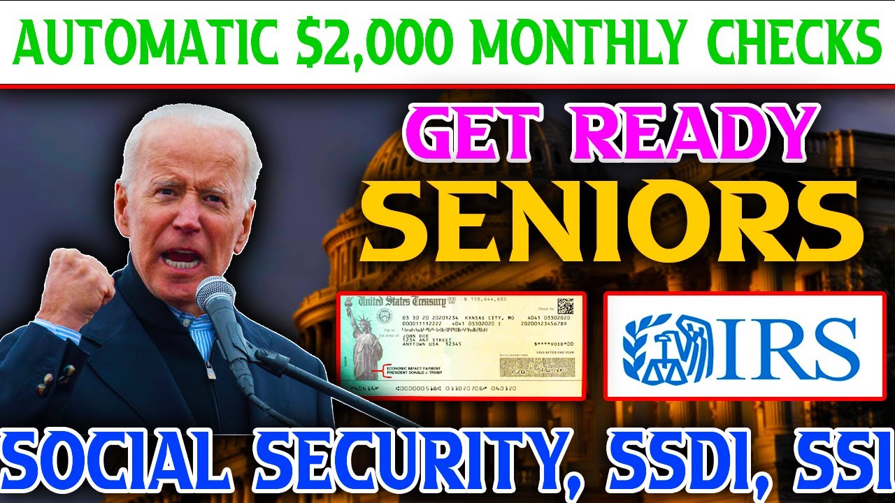 Automatic $2,000 Monthly Checks For Low Income, Social Security, SSDI ...