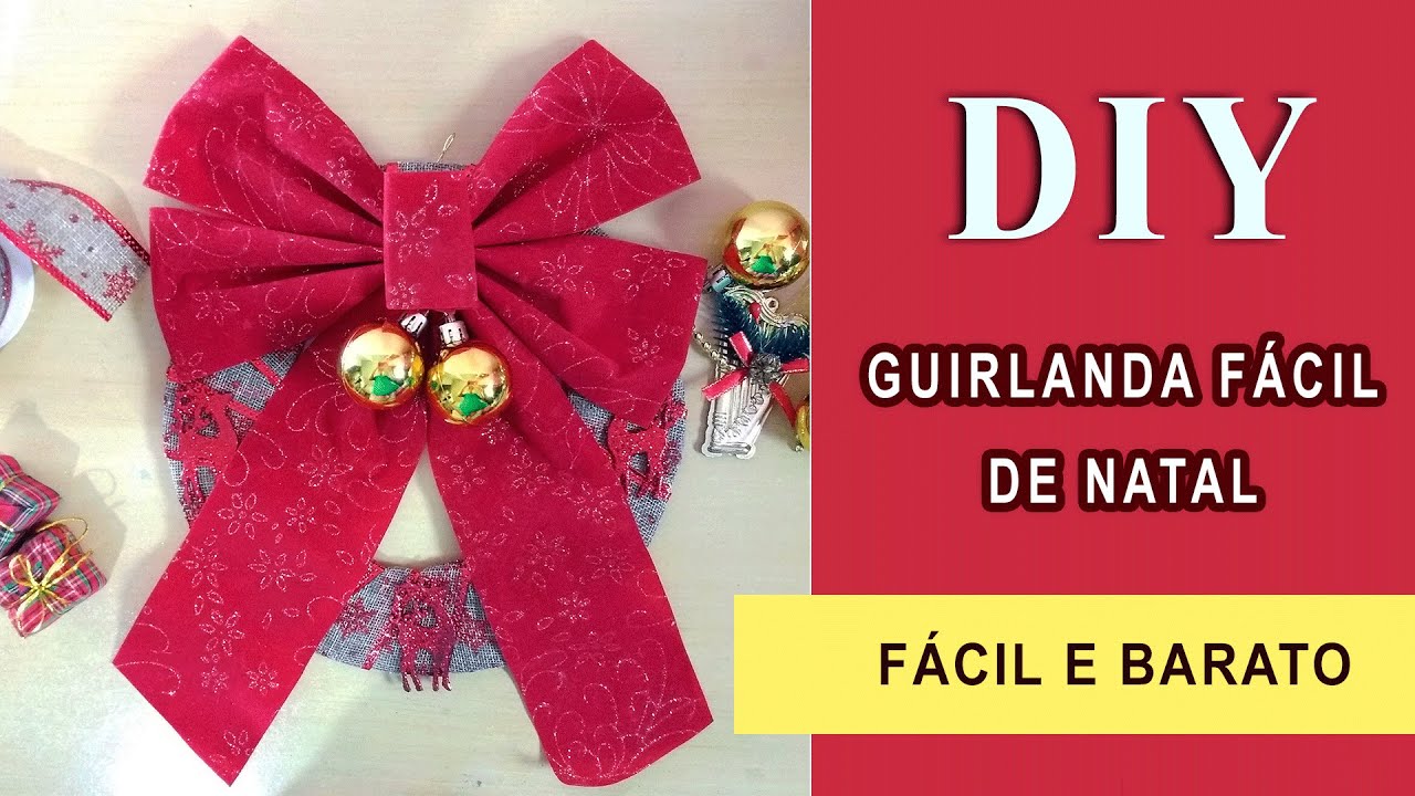 DIY - Guirlanda Fácil De Natal | Rafaela Pereira #Natal #DIY - YouTube