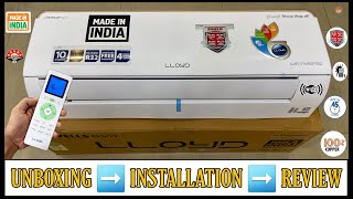 LLOYD LS18I55WPHD 2022 || 1.5 Ton 5🌟 Heavy Duty Inverter Split Ac Unboxing And Review ||Remote Demo