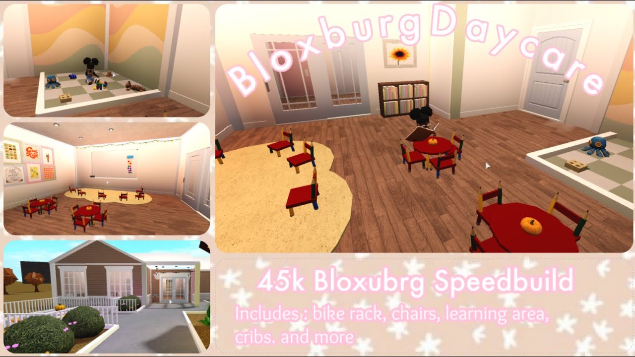 Bloxburg Halloween Daycare Speedbuild Youtube