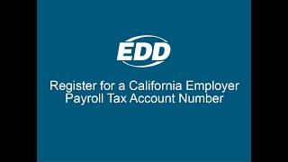 Register for an Employer Payroll Tax Account Number