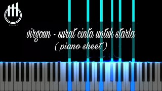 Virgoun - Surat Cinta Untuk Starla ( Piano Sheet ) Cover by Willy