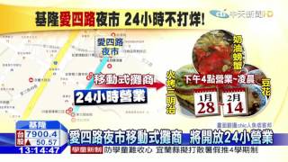 20160128中天新聞　基隆廟口愛四路夜市　今起連續18天不打烊