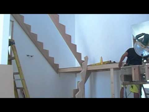 Building a set of timber stairs Building a set of timber stairs