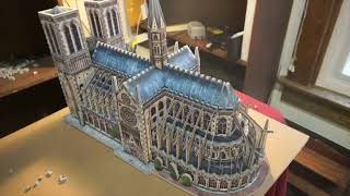 Notre Dame 3D Cathedral! Puzzle Build Timelapse