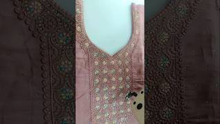 How to attach Lining to Readymade Neck churidar #sewing #churidar #ytshorts