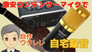 激安コンデンサーマイクNEEWER NW-800とベリンガーのオーディオインターフェースで自作ウクレレを録音【SPN#044】