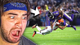 HOCKEY FAN Reacts to CRAZIEST NFL HITS!! | KingWoolz Reacts