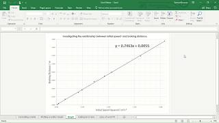 Physics: Excel: Adding error bars to a scatter graph