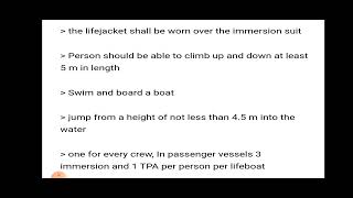 Immersion suit SOLAS Requirements