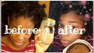 DIY| MAKING & Trying FLAXSEED GEL on my TYPE 4 natural hair!