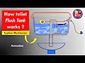 How toilet Flush Tank works ? | Siphon Mechanism Animation | Syphon