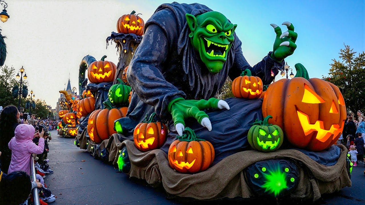 4k Disneyland California Halloween 2025 Scary Parade Oogie Boogie