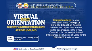 UCC CODE - VIRTUAL ORIENTATION FOR NEWLY ADMITTED UNDERGRADUATE STUDENTS - DAY 1.