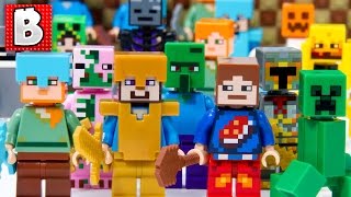 Every Lego Minecraft Minifigure Ever Made!!! + All Critters | Collection Review
