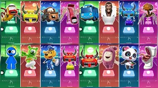 BUS EATER vs EXTRA SLIDE vs SKIBIDI TOILET vs HOUSE HEAD vs ODDBODS vs Mcqueen | Tiles Hop EDM Rush!