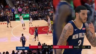 Lonzo Ball BECOME Steph Curry with  His New JUMP SHOT First Half Agains Hawks 219 NBA Preseason Game
