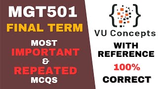 MGT501 FINAL TERM PREPARATION 2024 | MGT501 FINAL TERM Current Paper