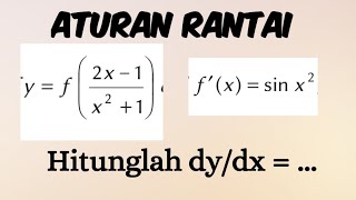 Trik. y= f(2x-1/x^2+1), f'(x)=sin x^2 , maka  dy/dx = ... @MathTrick-t7v