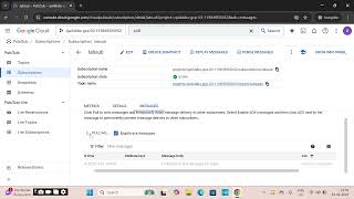 Create topic, subscription and handle messages using cloud console interface GCP , Basics of Pubsub