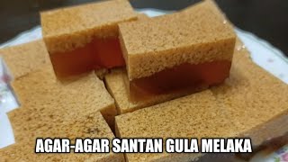 AGAR-AGAR SANTAN GULA MELAKA.. Mudah jer.