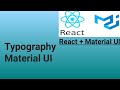 Typography | #4 | React Material UI in Hindi