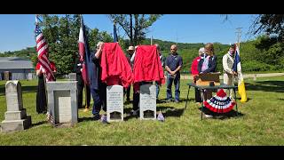 DAR Grave Marking honoring Lawrence Angell and William Drennan May 9 2026 Herrington Cemetary