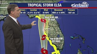 Tropical Storm Elsa Tuesday afternoon forecast update