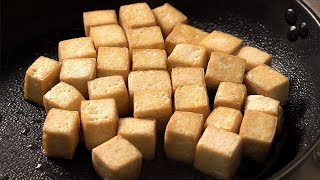 Super Tasty Seasoned Fried Tofu | The cheapest and most delicious dishes | All you need is tofu