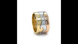 Georg Jensen 18ct Gold Fusion Three Piece Ring 21.9g