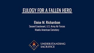 Eulogy for a Fallen Hero: 2nd Lt. Eloise M. Richardson