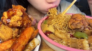 Eat as is|instant noodles pot chicken|fried chicken|uj Food Eating#viral #youtube#trending  #video