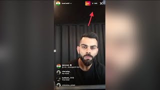 Omg Virat Kohli Came Live On Instagram Before Ind Vs Pak Match ||