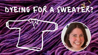 Dyepot Weekly #347 - Dyeing to Knit a Sweater Part 1; Testing a Dye Recipe