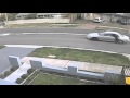 CCTV footage shows a woman being dragged along by a car !!!