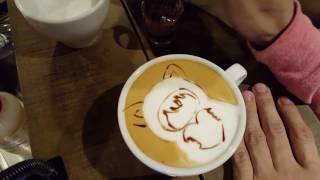 #本日の暇カプチーノ、『朱桜司（猫Ｖｅｒ.）＠あんさんぶるスターズ！』。 ラテアート Latteart